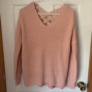 Mossimo Supply Co. Crossback Pink Sweater- Size S
